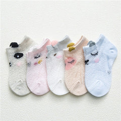 Baby Socks Newborn 5Pairs/lot Mesh Thin Girls Cotton