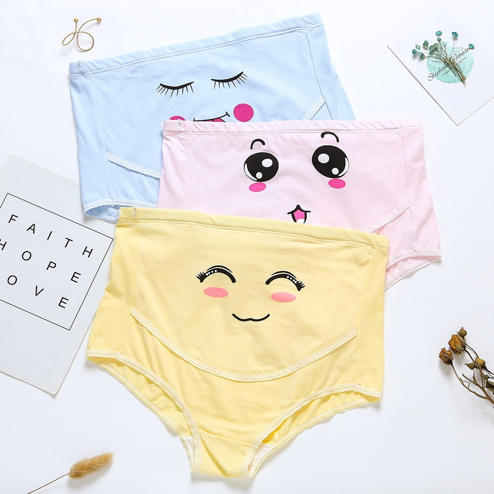 4Pcs/Lot Cotton Maternity Underwear Panty Pregnant Brief High Waist