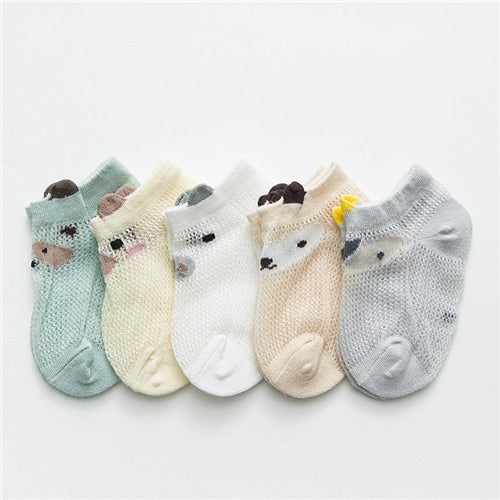 Baby Socks Newborn 5Pairs/lot Mesh Thin Girls Cotton