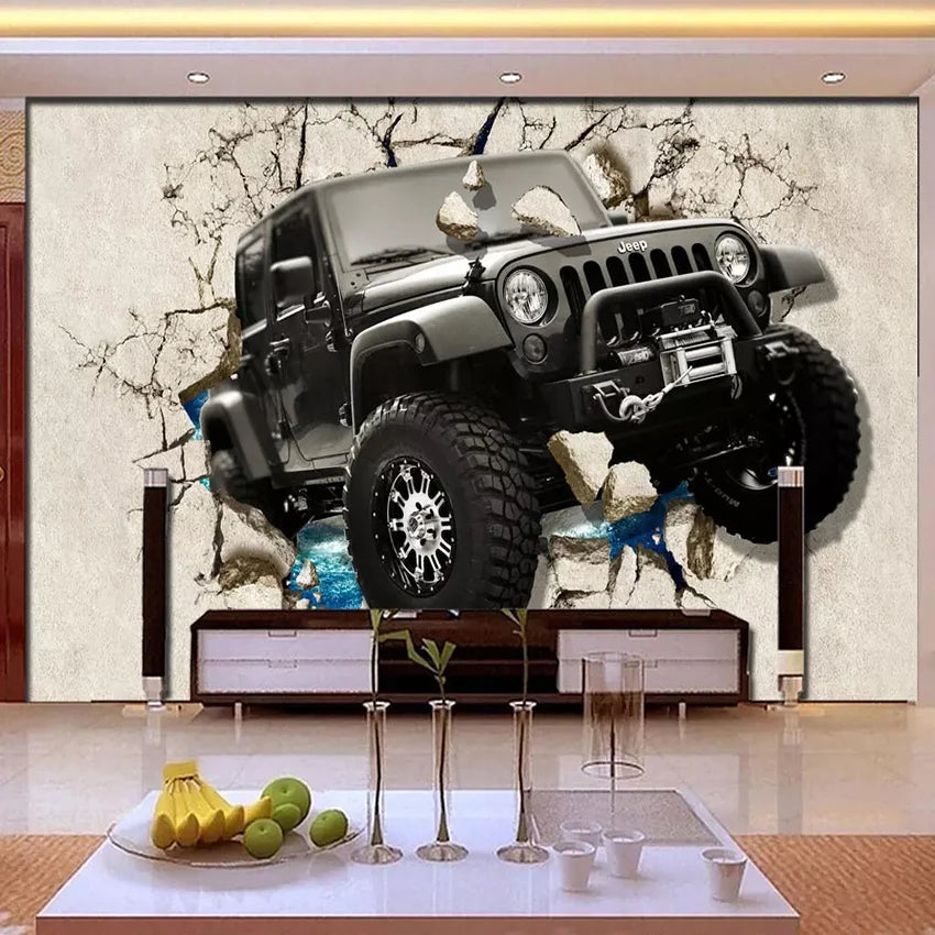 3D Stereoscopic Jeep Car Wallpaper