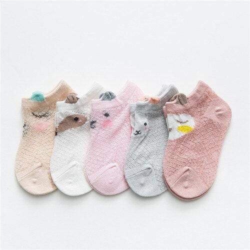 Baby Socks Newborn 5Pairs/lot Mesh Thin Girls Cotton