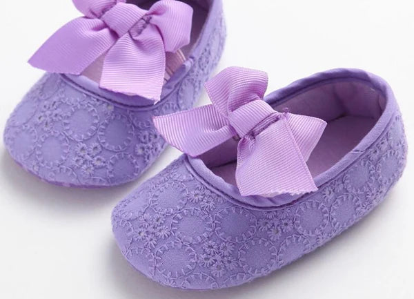 Bowtie White baby girls shoes