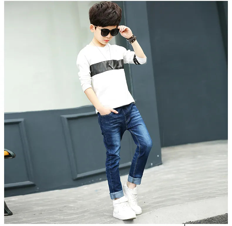 Children Boys Jeans Thin Denim