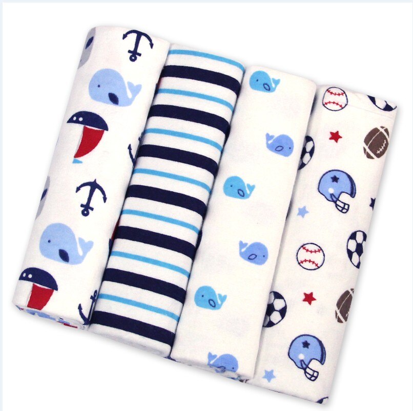 4 Pcs/Lot Baby Bed Sheet 100% Cotton 76*76 cm Size Infant Sheet Girl Boy