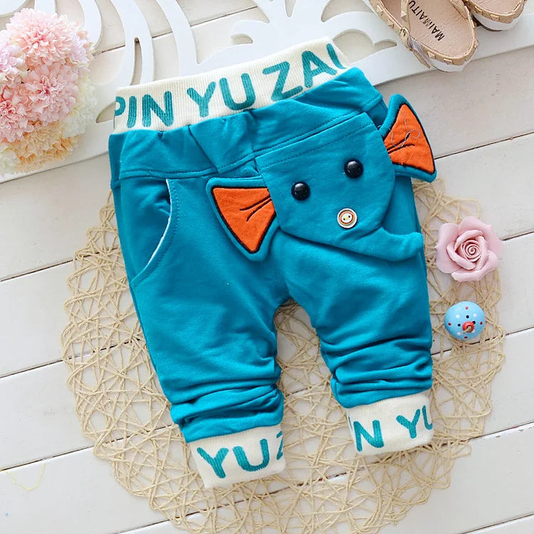 Cotton Elephant Baby Pants