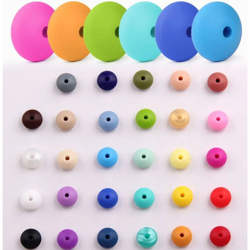 100pcs Teething Silicone Beads