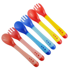 2pcs/set Silicone Soft Spoon Fork Set