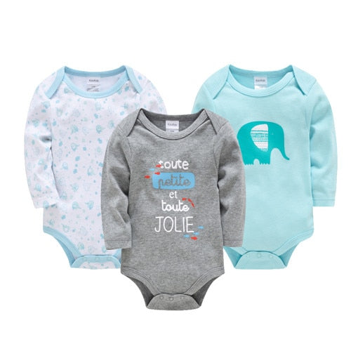 Baby Boys Girls Bodysuit 6 PCS 3 PCS Long Sleeve 100% Cotton 0-12 months Newborn Jumpsuit Clothing