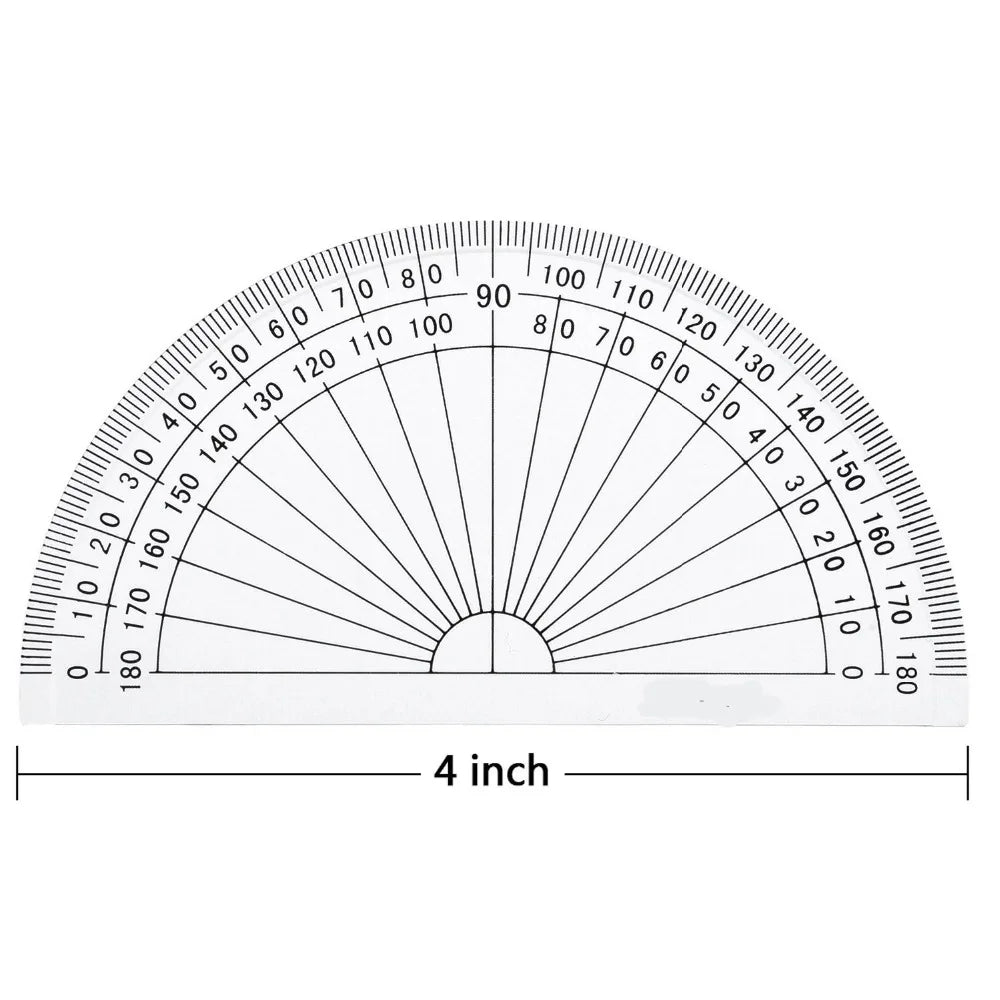 1 Piece Plastic Protractor