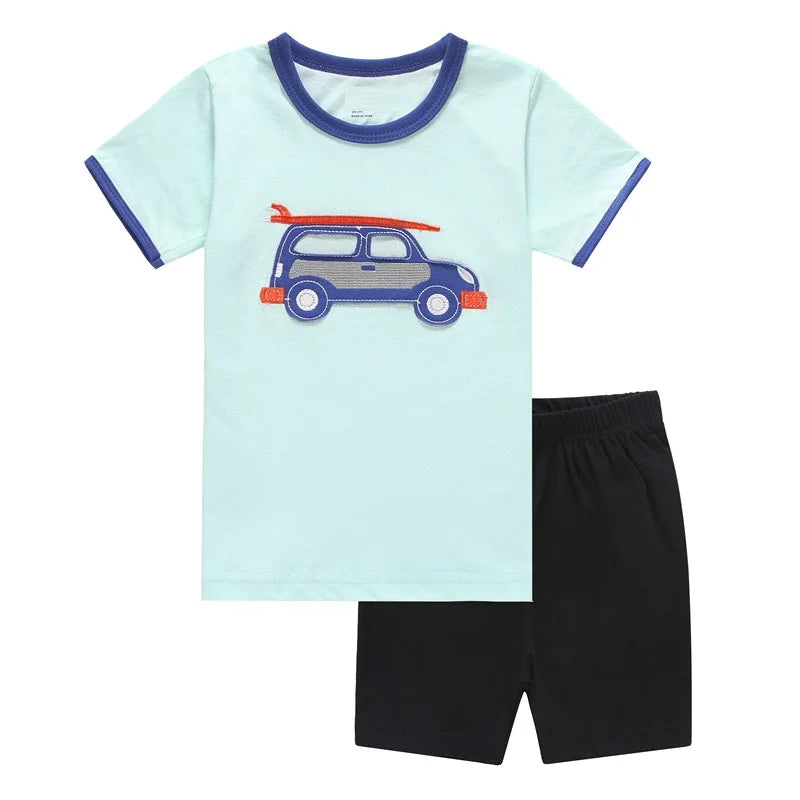 Red Dino Children Pajama Sets