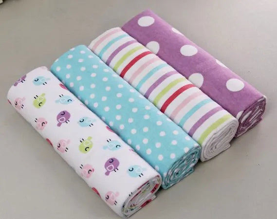 Cotton super soft flannel receiving baby blanket