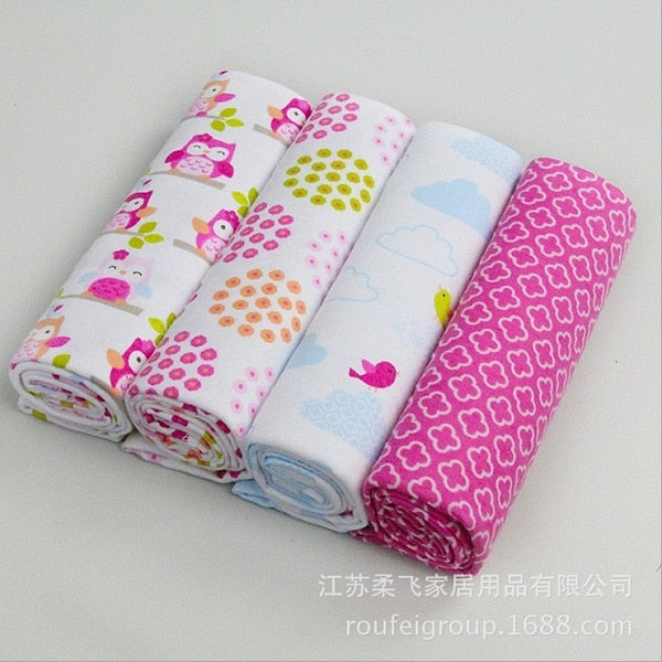 4 Pcs/Lot Baby Bed Sheet 100% Cotton 76*76 cm Size Infant Sheet Girl Boy