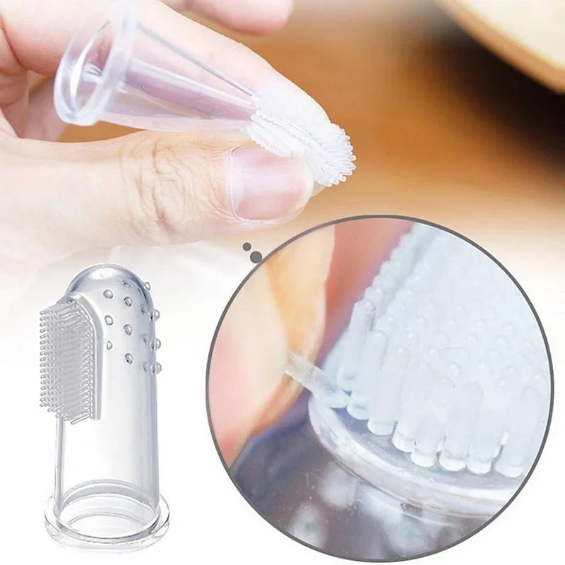 2Pcs Baby Soft Safe Silicone Toothbrush