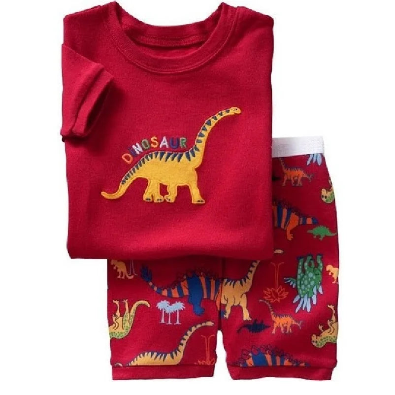 Red Dino Children Pajama Sets