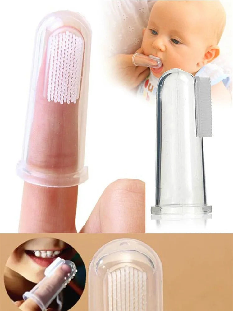 2Pcs Baby Soft Safe Silicone Toothbrush