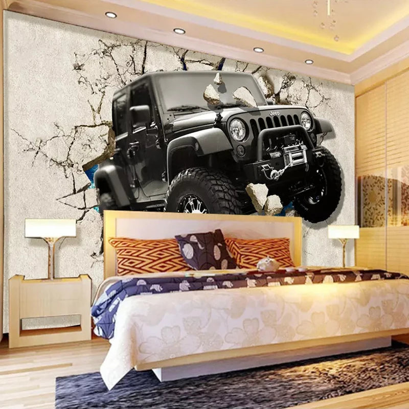 3D Stereoscopic Jeep Car Wallpaper