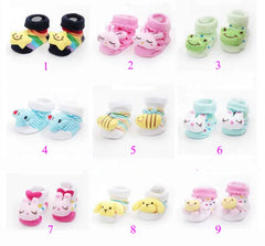 1 Pair cotton Baby rubber socks