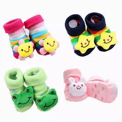 1 Pair cotton Baby rubber socks