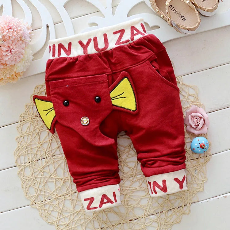 Cotton Elephant Baby Pants