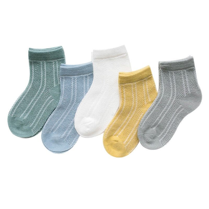 5Pairs 0-2Y Infant Baby Socks Cotton Mesh