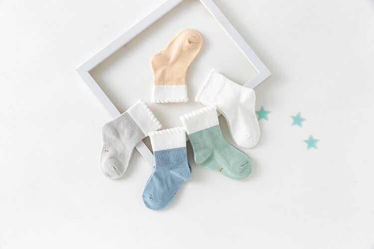 5Pairs Baby Socks Summer Cotton Newborn Boys Toddler Socks Baby