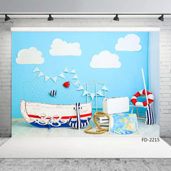 Boat Sky Wood Board Floor Background