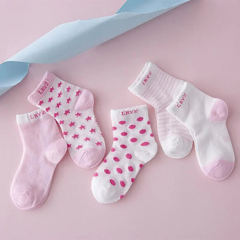 5 Pair Dot Kids Socks