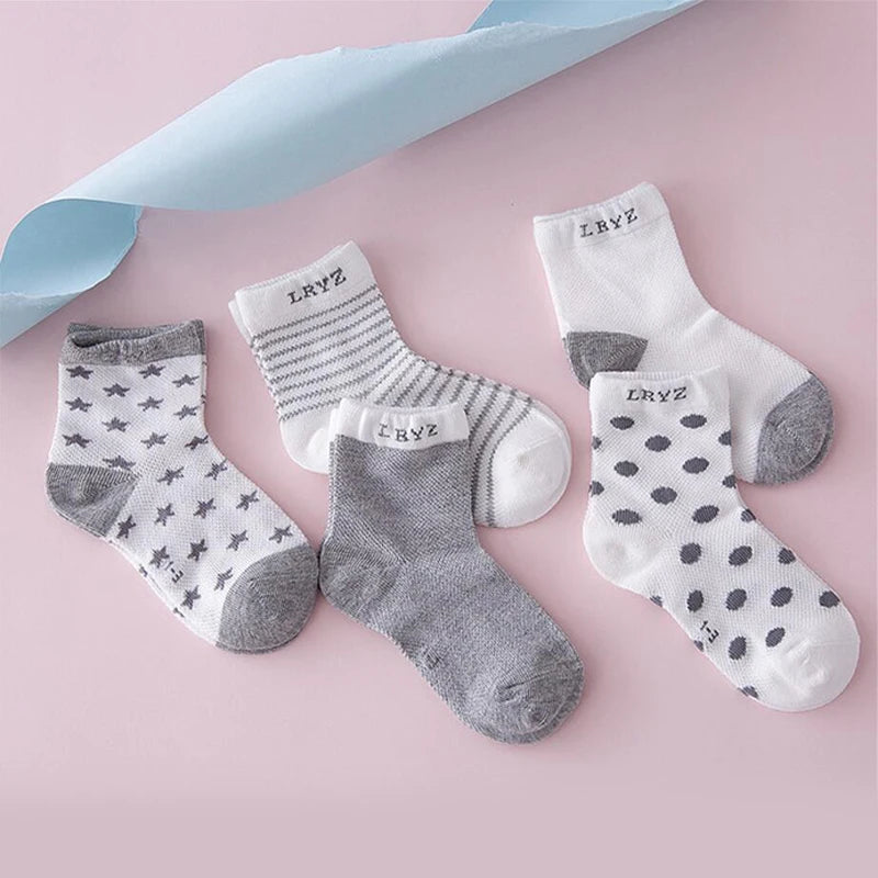 5 Pair Dot Kids Socks