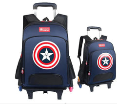 Cartoon School Wheeled Backpack