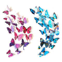 12Pcs 3D Butterfly Magnet Wall Stickers