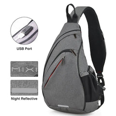 Crossbody USB One Shoulder Backpack