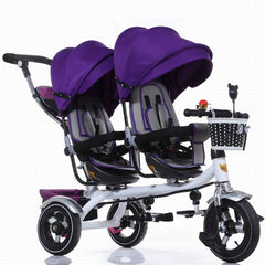 Child stroller Twins baby tricycle bike double seat 6 month to 6 year