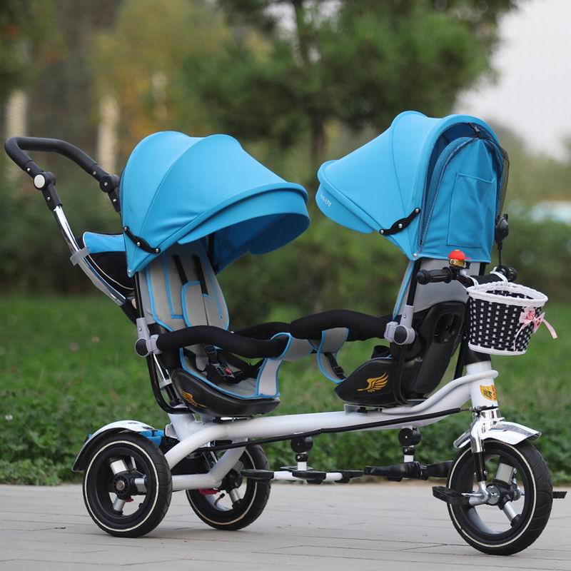 Child stroller Twins baby tricycle bike double seat 6 month to 6 year