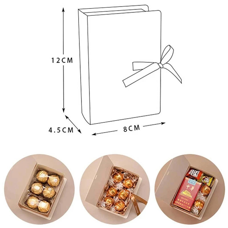 Book Shape Christmas Candy Boxes