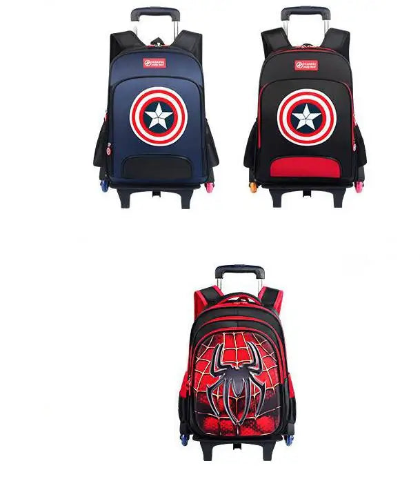 Cartoon School Wheeled Backpack