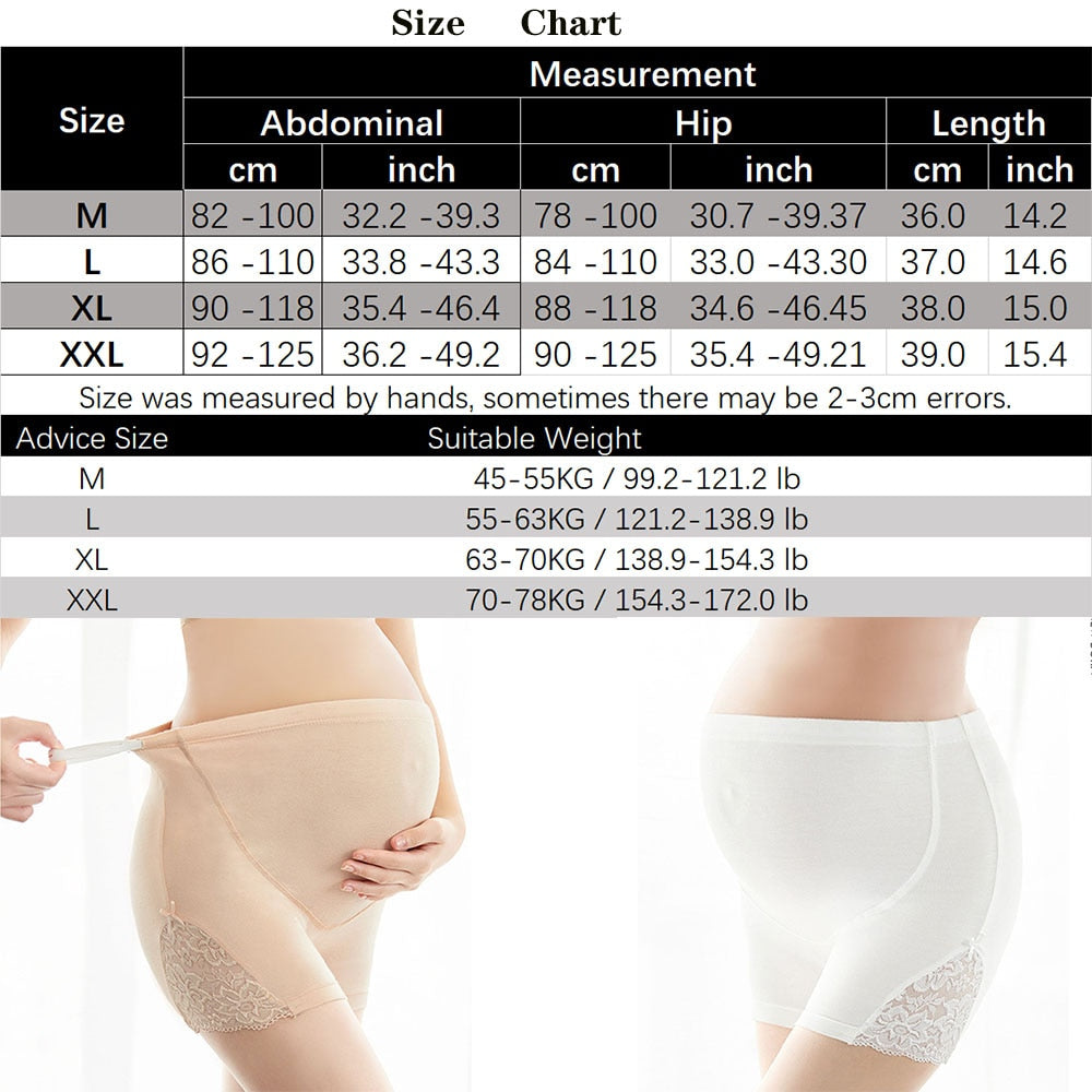 Woman Slim Leggings Short Maternity Soft Adjustable Waist Pregnant