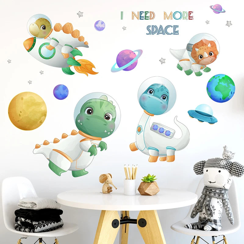 Dinosaur Astronauts Wall Stickers