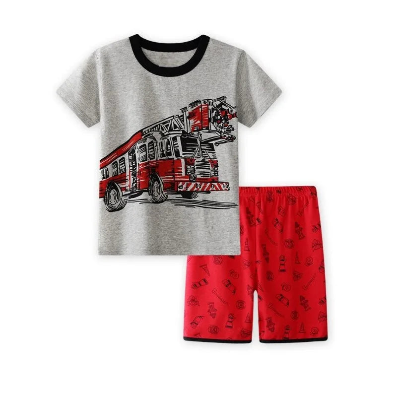 Red Dino Children Pajama Sets