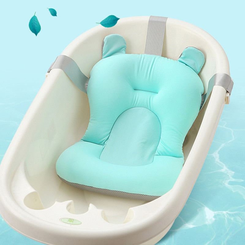 Baby Bath Seat Support Mat Fordable Baby Bath Tub Pad & Chair Newborn