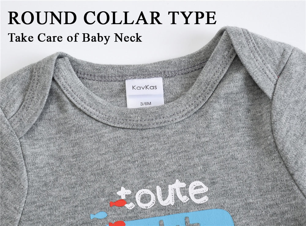 Baby Boys Girls Bodysuit 6 PCS 3 PCS Long Sleeve 100% Cotton 0-12 months Newborn Jumpsuit Clothing