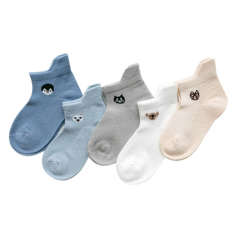 5Pairs 0-2Y Infant Baby Socks Cotton Mesh