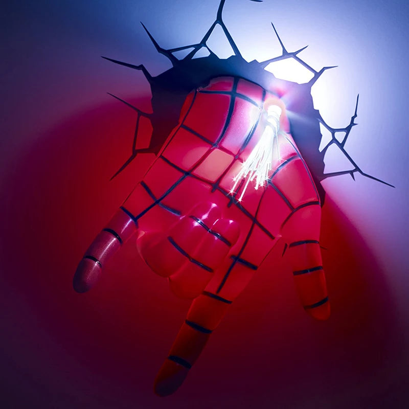 Spider Man Face Hand 3D LED Wall Lamp