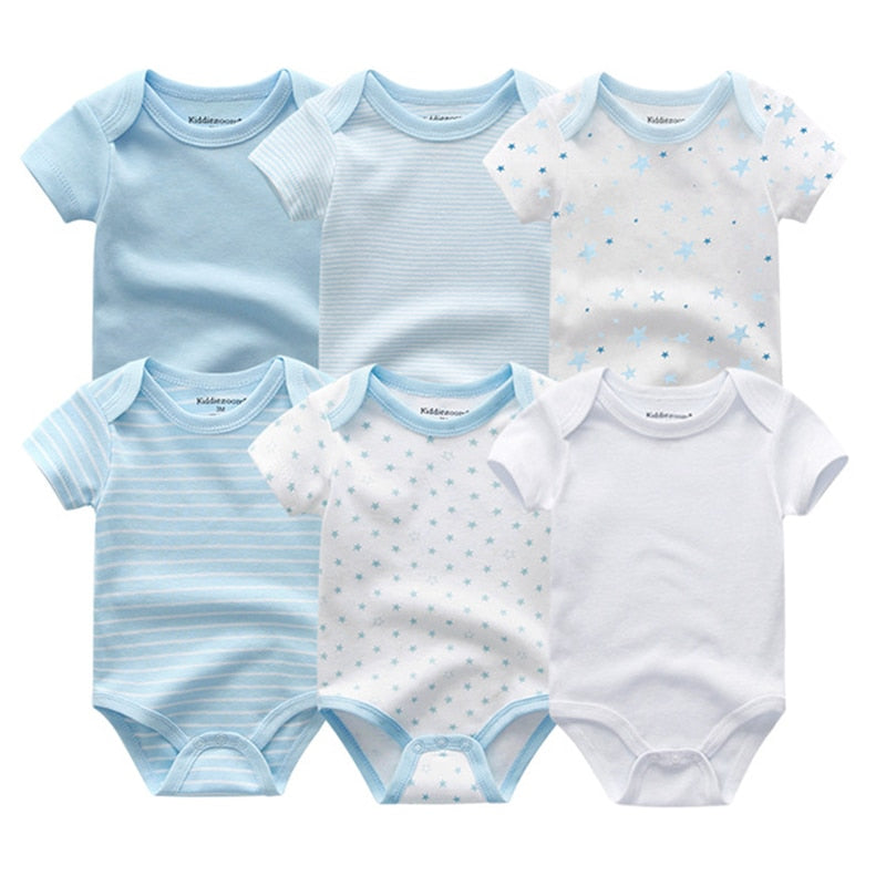 6PCS/Set Unisex Newborn Baby Cotton Cartoon Girls Jumpsuits