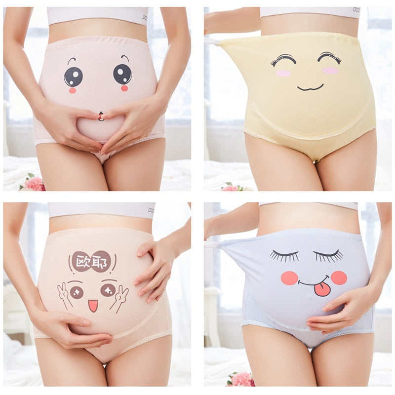 4Pcs/Lot Cotton Maternity Underwear Panty Pregnant Brief High Waist