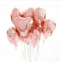 10pcs 18 inch Heart Foil Balloon