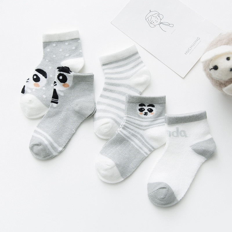 5Pairs 0-2Y Infant Baby Socks Cotton Mesh