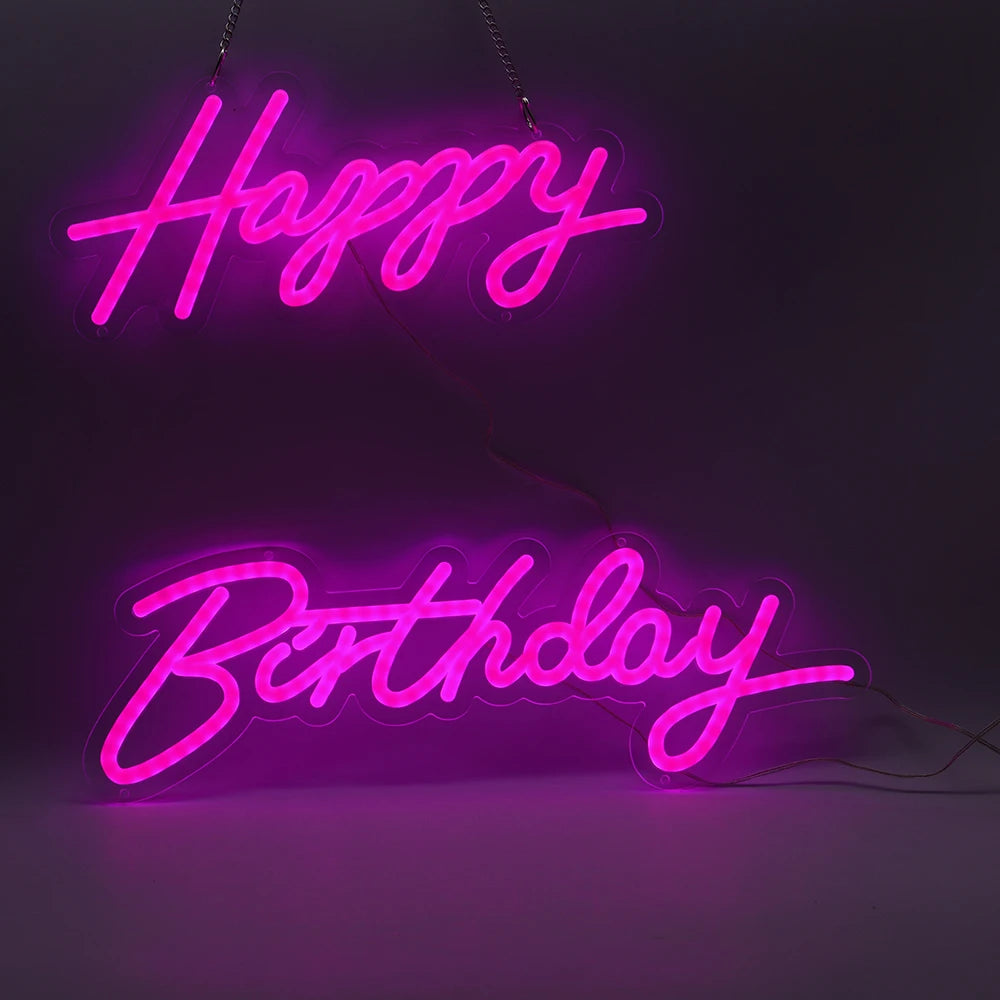 Happy Birthday Led Neon Light Sign D