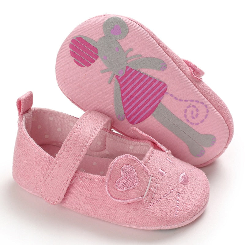 Classic Newborn Pink Baby Girl First Walking Shoes