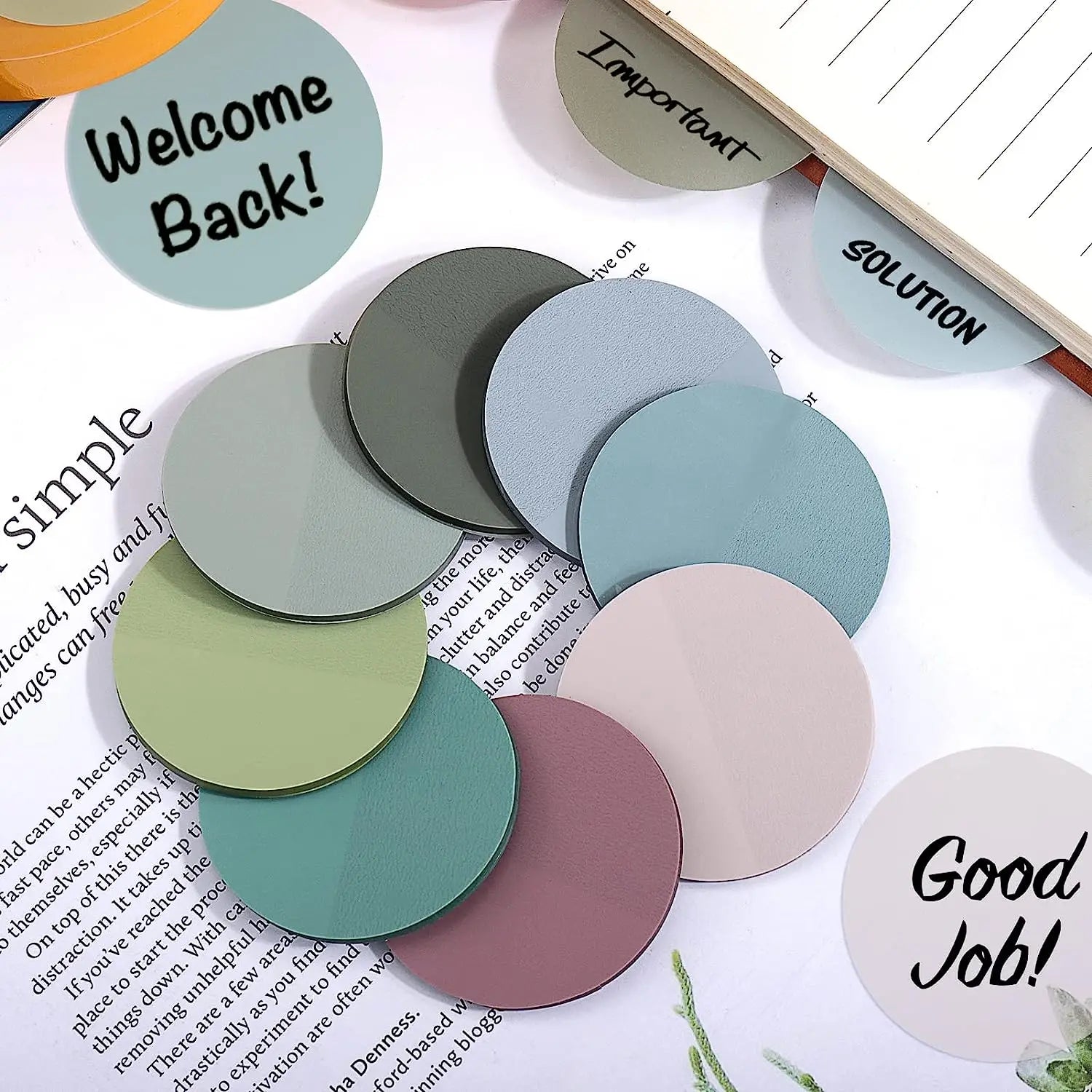 160Pcs Round Clear Waterproof Sticky Tabs