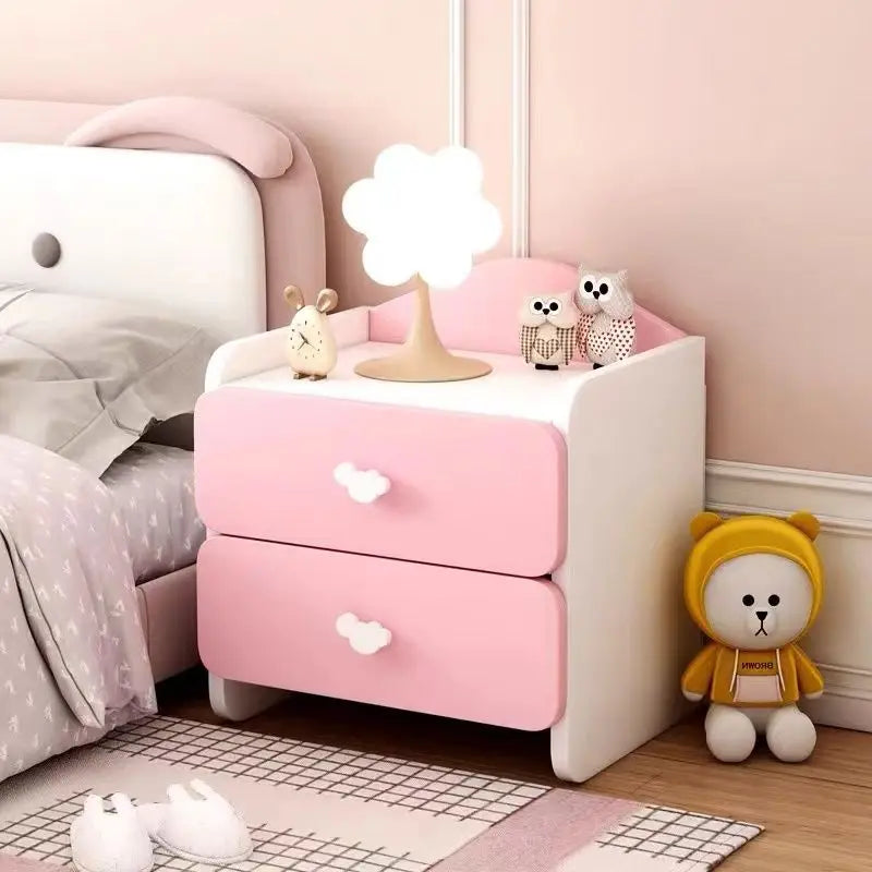 Modern Kid Double Drawers Nightstand